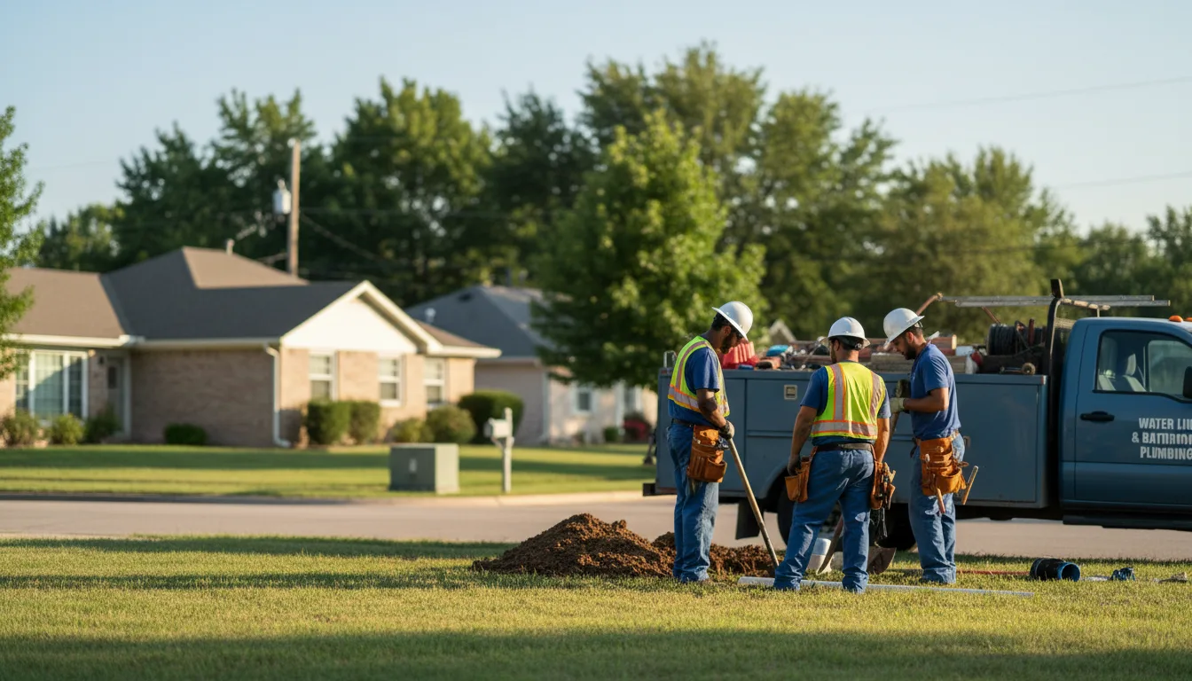 Residential water line and bathroom plumbing service in Wynnewood, PA